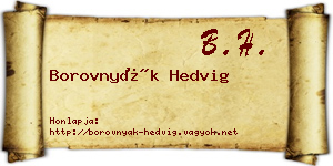 Borovnyák Hedvig névjegykártya